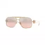Óculos de sol Versace VE2269-10027E para mulher, armação dourada clara, lentes castanhas degradê, 60/14/140 mm