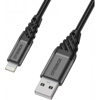 Cabo OtterBox Premium Lightning para USB-A 1m preto 78-52643