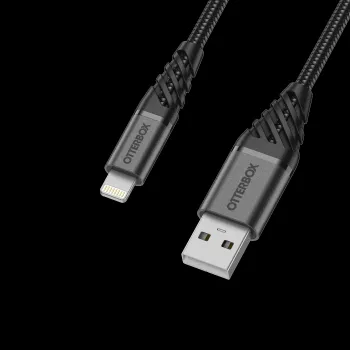 Cabo OtterBox Premium Lightning para USB-A 1m preto 78-52643