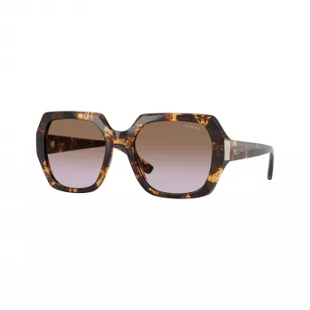 VOGUE mulher VO5612SB31796 óculos de sol cat-eye, armação rosa transparente, lentes cinzento-escuro, 55mm