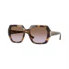 VOGUE mulher VO5612SB31796 óculos de sol cat-eye, armação rosa transparente, lentes cinzento-escuro, 55mm