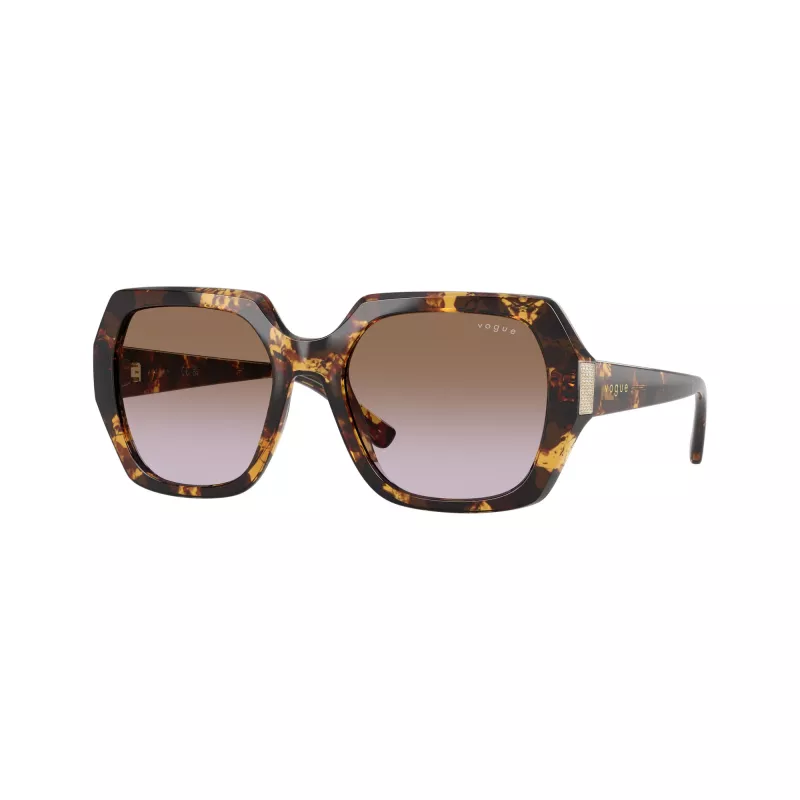 VOGUE mulher VO5612SB31796 óculos de sol cat-eye, armação rosa transparente, lentes cinzento-escuro, 55mm