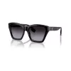 Burberry BE439130018G5 óculos de sol de mulher, quadrados, acetato, armação preta, lentes cinzentas degradê, 54mm