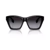 Burberry BE439130018G5 óculos de sol de mulher, quadrados, acetato, armação preta, lentes cinzentas degradê, 54mm