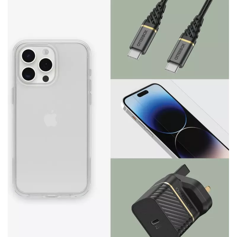 OtterBox Symmetry Clear Capa para iPhone 15 Pro Max – transparente 77-92664