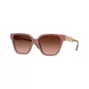 Versace Mulher VE4471B Óculos de sol formato olho de gato, armação Havana, lente castanha degradê, 56mm VE4471B54755M