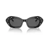 Giorgio Armani Mulher AR8213BU5001B Óculos de sol retangulares pretos