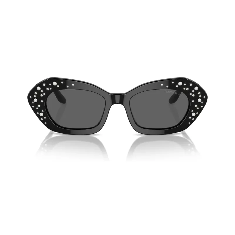 Giorgio Armani Mulher AR8213BU5001B Óculos de sol retangulares pretos