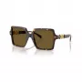 Versace VE4441-108-73 óculos de sol de mulher - armação Havana, lentes castanhas, 55mm