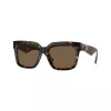 Burberry BE4419-300273 óculos de sol de mulher, armação Havana, lentes castanhas degradê, 54mm