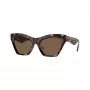 Burberry BE4420U300273 óculos de sol de mulher, quadrados, armação Dark Havana, lentes castanhas degradê, 55mm