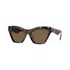 Burberry BE4420U300273 óculos de sol de mulher, quadrados, armação Dark Havana, lentes castanhas degradê, 55mm