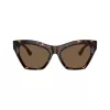 Burberry BE4420U300273 óculos de sol de mulher, quadrados, armação Dark Havana, lentes castanhas degradê, 55mm