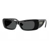 Versace mulher VE4481-GB1-87 óculos de sol quadrados, armação preta, lentes cinzentas, 54mm
