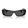 Versace mulher VE4481-GB1-87 óculos de sol quadrados, armação preta, lentes cinzentas, 54mm