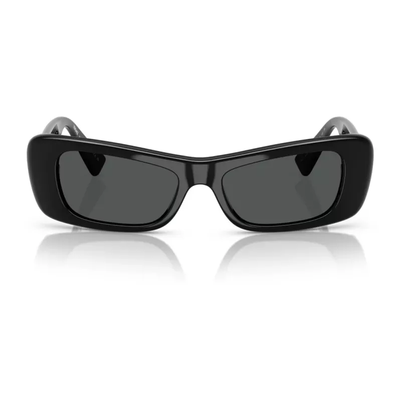 Versace mulher VE4481-GB1-87 óculos de sol quadrados, armação preta, lentes cinzentas, 54mm