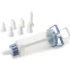 IBILI 104629 conjunto de saco de pasteleiro para pastelaria, 18 cm, 6 boquilhas de aço inoxidável, branco