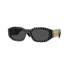 Versace unissexo VE4361 óculos de sol – armação preta, lentes cinzentas, 53/18/140 mm VE4361-539787