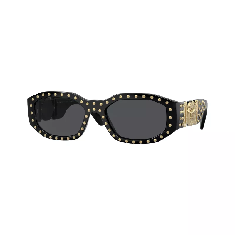 Versace unissexo VE4361 óculos de sol – armação preta, lentes cinzentas, 53/18/140 mm VE4361-539787