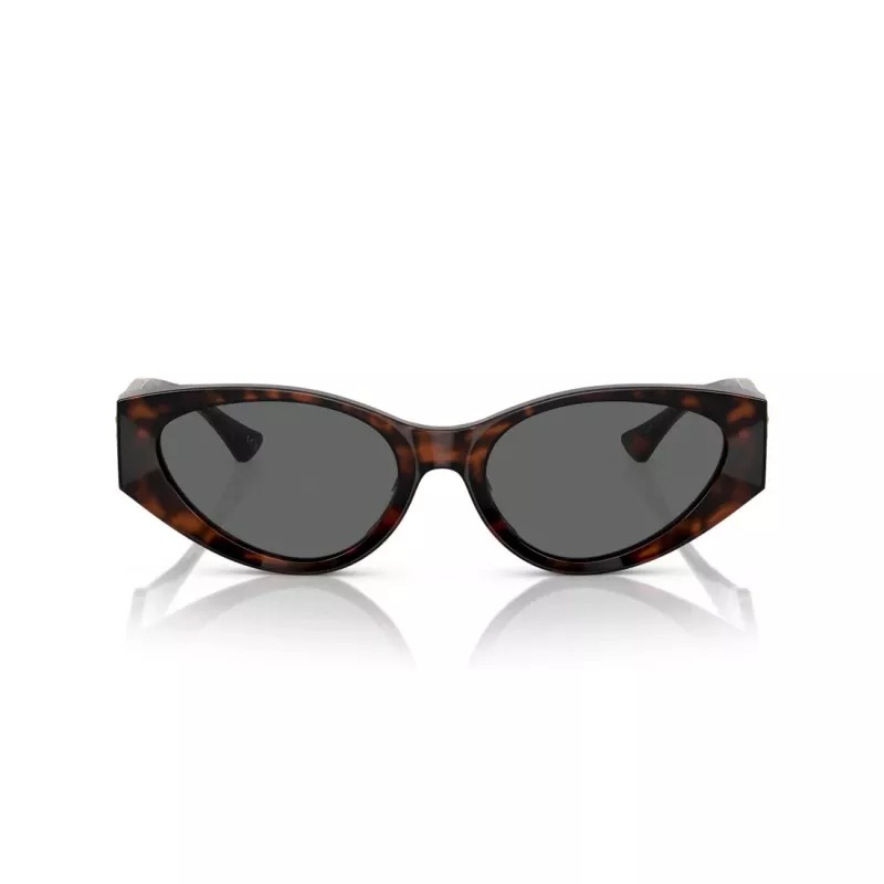 Versace VE4454-542987 Óculos de sol de mulher Cat-Eye, Havana/Cinzento-escuro, 55mm
