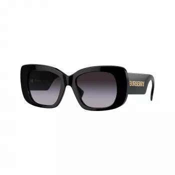 Burberry BE4410-30018G Óculos de sol de mulher – Armação preta, lentes cinzentas degradê, 52mm