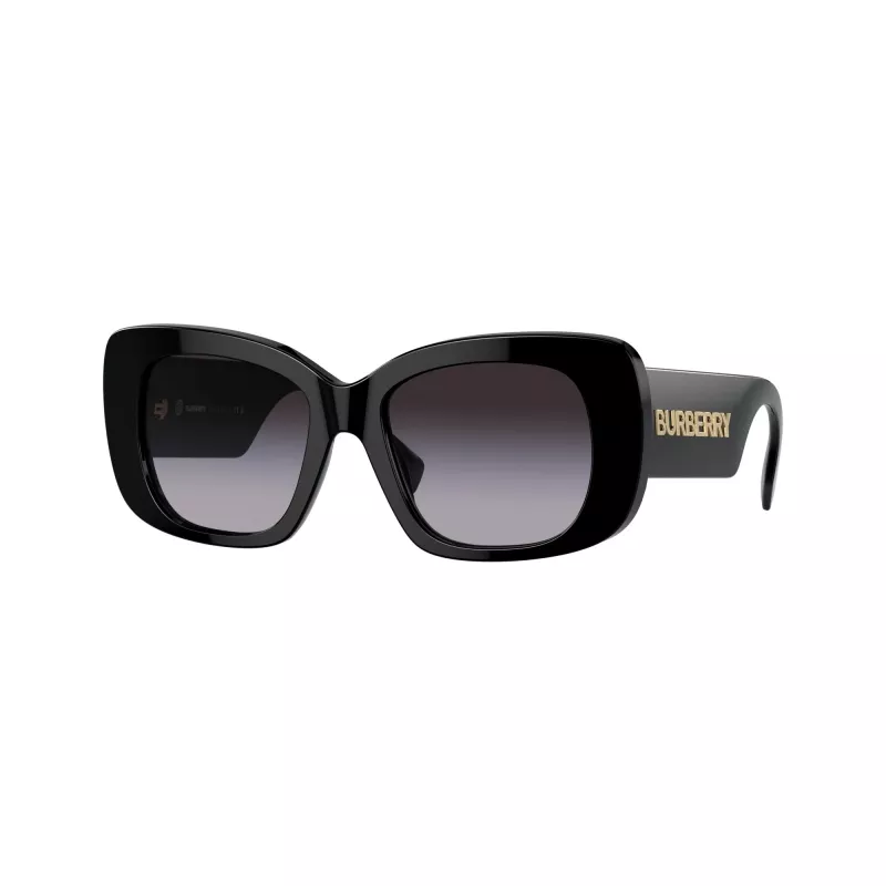Burberry BE4410-30018G Óculos de sol de mulher – Armação preta, lentes cinzentas degradê, 52mm