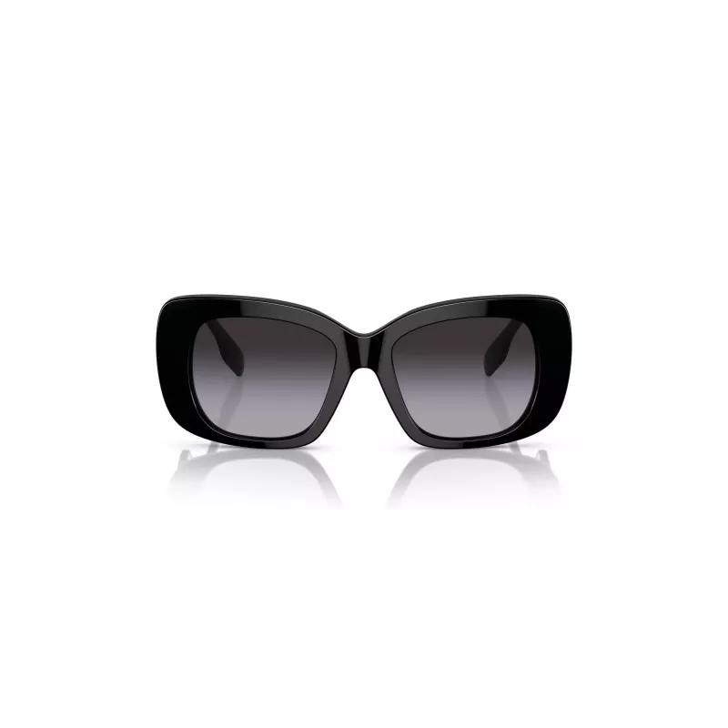 Burberry BE4410-30018G Óculos de sol de mulher – Armação preta, lentes cinzentas degradê, 52mm