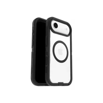 OtterBox Defender Series Pro XT Capa traseira para Apple iPhone Air - Compatível com MagSafe, Dark Side (Transparente/Preto) 77-98498