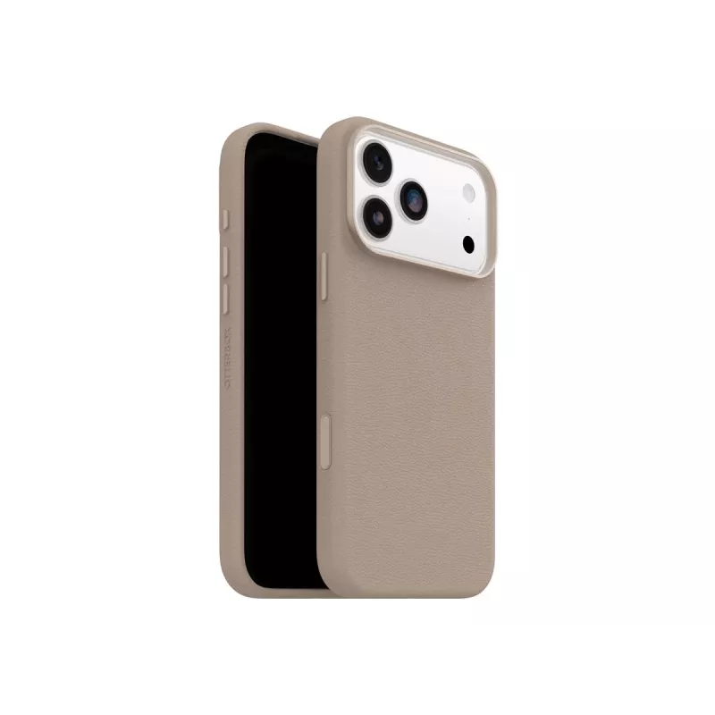 OtterBox Symmetry Series Capa traseira para Apple iPhone 17 Pro Max – Compatível com MagSafe – pele de cato, íman, poliuretano – Gray Comfort (Bege) 77-99073