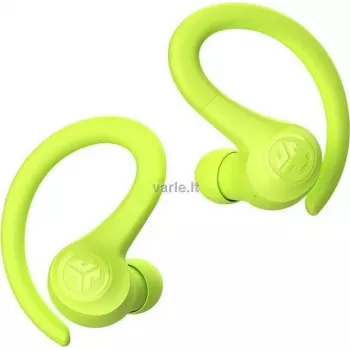 JLab GO Air Sport auriculares True Wireless com ganchos de orelha, Bluetooth 5.1, IP55 resistente ao suor, bateria de 32 horas, Amarelo IEUEBGAIRSPRTRYEL124