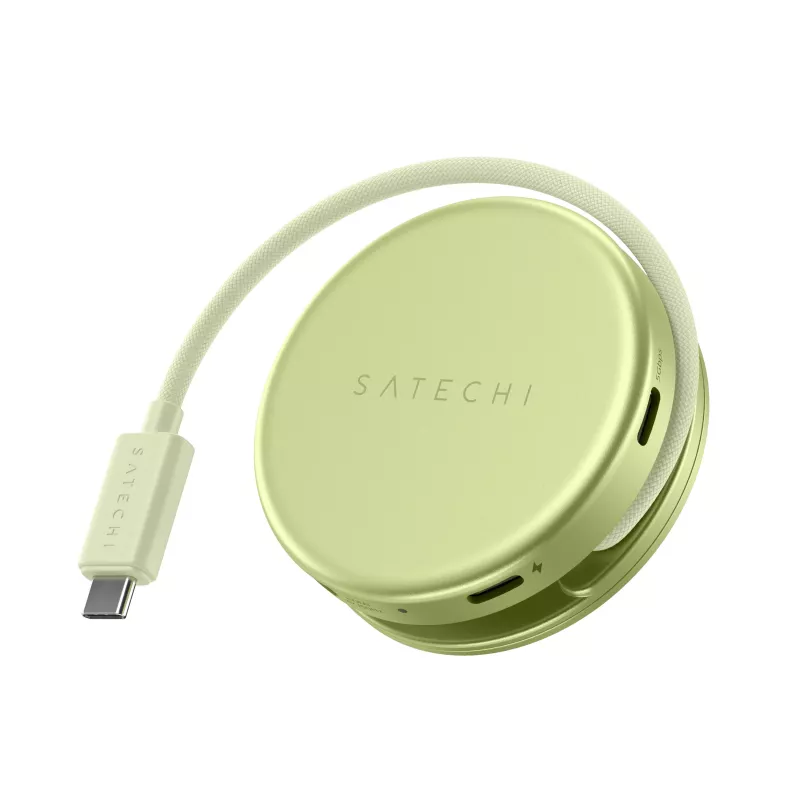 Satechi OntheGo adaptador multiporta 5-em-1 - hub USB-C com HDMI 4K, USB-C 5Gbps, USB-A 5Gbps, leitor de cartões SD, 60W PD pass-through (Citrus)