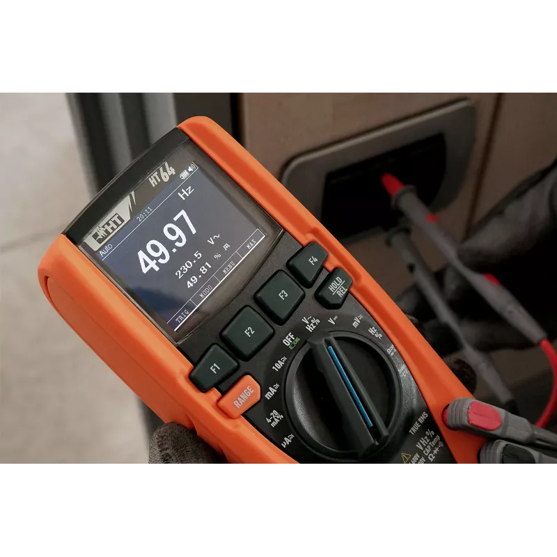 HT Instruments HT64 multímetro digital com registador de dados, True RMS, CAT III 1000V / CAT IV 600V, 6000 contagens 1010340