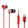 AIWA ESTM-50USB-C/RD Auriculares estéreo intra-auriculares com microfone, USB, vermelho