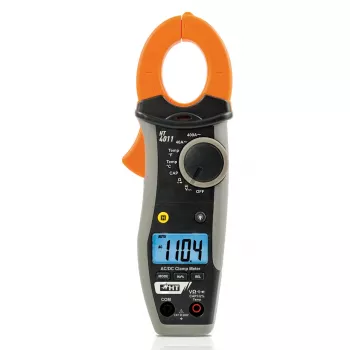 HT Instruments HT4011 pinça amperimétrica digital CAT III 600V, 4000 counts, tensão AC/DC, resistência, capacidade, frequência, teste de díodos e continuidade, abertura da pinça 30mm 1009820