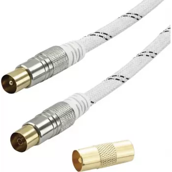 Vivanco cabo de ligação de antena SAT 3 m branco (VVACABMF300HQW)