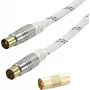 Vivanco cabo de ligação de antena SAT 3 m branco (VVACABMF300HQW)