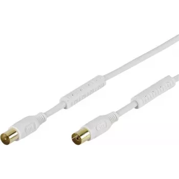 Vivanco cabo de ligação de antena SAT 10 m branco (VVAN100FEDBGW)