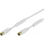 Vivanco cabo de ligação de antena SAT 10 m branco (VVAN100FEDBGW)