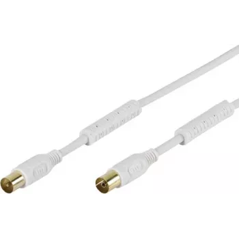 Vivanco Cabo de ligação de antena SAT 3 m, branco VVAN30FEDBGW