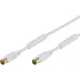 Vivanco Cabo de ligação de antena SAT 3 m, branco VVAN30FEDBGW