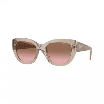 Óculos de sol Vogue VO5567S mulher cat-eye transparente rosa / castanho claro gradiente 52mm VO5567S299014