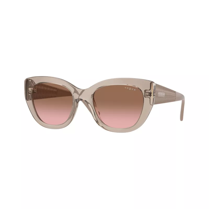 Óculos de sol Vogue VO5567S mulher cat-eye transparente rosa / castanho claro gradiente 52mm VO5567S299014
