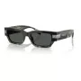 Óculos de sol Versace VE4465-545687 mulher, armação preta, lentes cinzento-escuro, 54mm