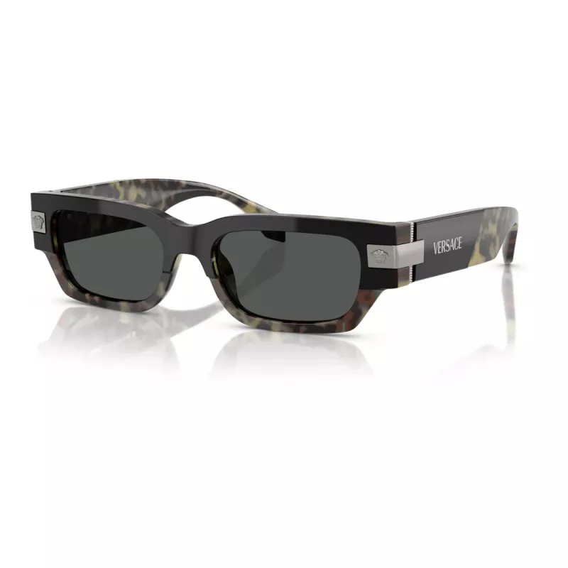 Óculos de sol Versace VE4465-545687 mulher, armação preta, lentes cinzento-escuro, 54mm