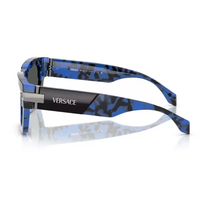 Óculos de sol de mulher Versace VE4464-545887, formato olho de gato, preto/cinzento, 55mm