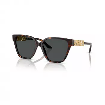 Óculos de sol de mulher Versace VE4471B10887 – armação Havana, lentes cinzento-escuro, 56mm