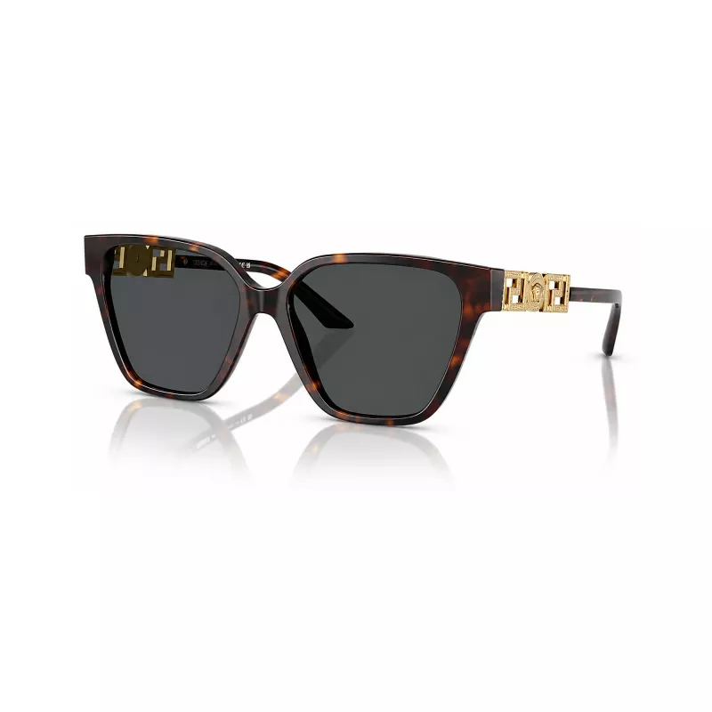 Óculos de sol de mulher Versace VE4471B10887 – armação Havana, lentes cinzento-escuro, 56mm
