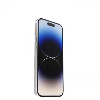 Película de proteção de ecrã OtterBox Trusted Glass para Apple iPhone 14 Pro Max – vidro temperado, transparente, dureza 9H, antimicrobiano, oleofóbico, instalação fácil com Screen Machine 77-88923