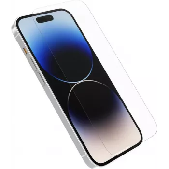 Película de proteção de ecrã OtterBox Trusted Glass para Apple iPhone 14 Pro Max – vidro temperado, transparente, dureza 9H, antimicrobiano, oleofóbico, instalação fácil com Screen Machine 77-88923