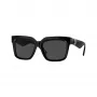 Óculos de sol de mulher Burberry BE4419-300187, armação preta, lentes cinzentas, 54mm